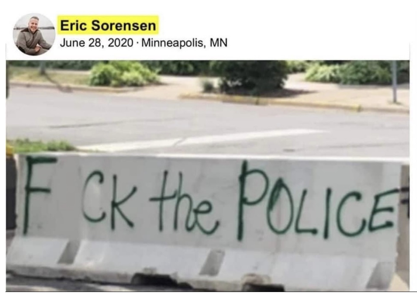 Police Rhetoric The horrifying result of Eric Sorensen's anti-police rhetoric - NRCC